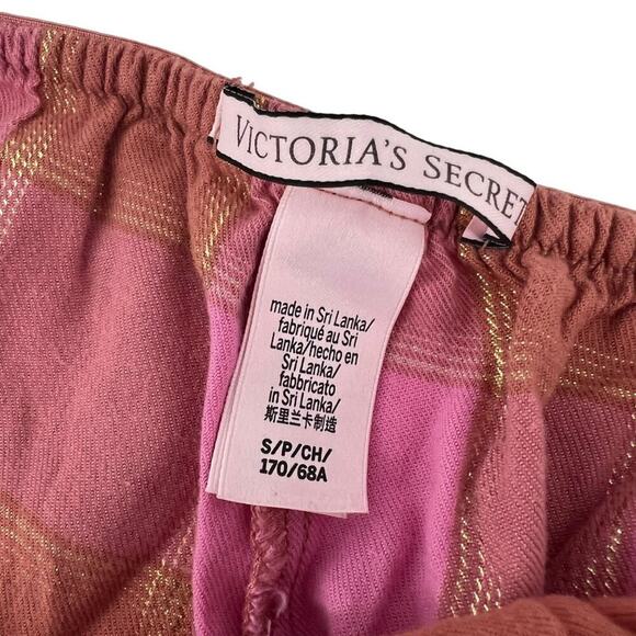 Victoria’s Secret Plaid Flannel Tulip Shimmer Pajama Shorts Small - Picture 3 of 4